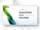 브로슈어형 교육,복지1 PPT 패키지(회사소개서, 보고서, 제안서, 기획서, 심플)