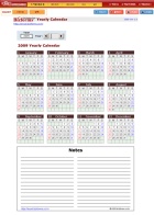 엑셀자동달력(메모장포함)- Yearly Calendar with Notes