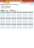 연간자동달력(18개월표시)- 18 Month Year Calendar Template