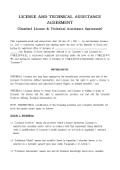 License and Technical Assistance Agreement(기술수출계약)