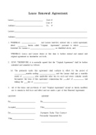 Lease Renewal Agreement