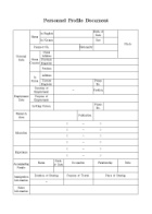  ſ(Personnel Profile Document)