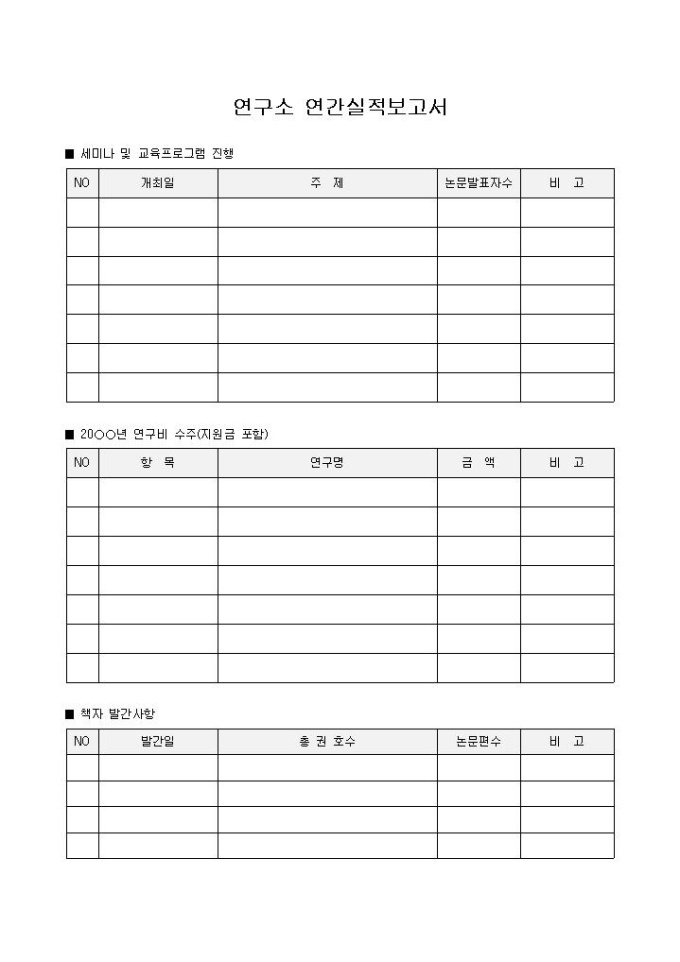 연구소 연간실적보고서 미리보기