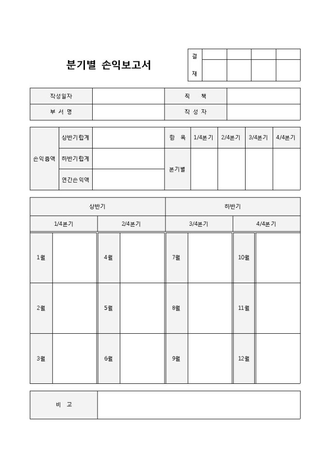 분기별보고서(손익) 미리보기
