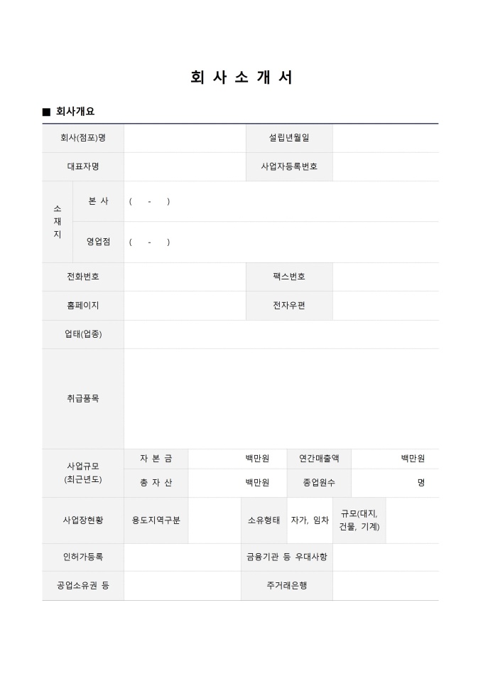회사소개서 미리보기