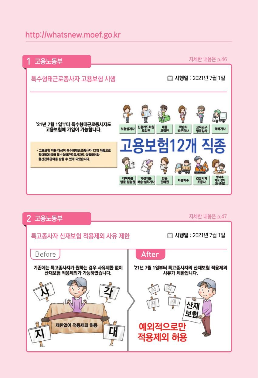 2021년 하반기부터 달라지는 정부부처 각종 제도 및 법규 개선사항 미리보기