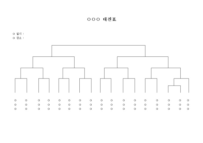 대진표 미리보기
