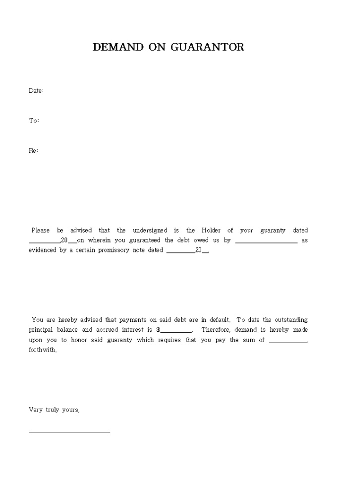DEMAND ON GUARANTOR01 미리보기