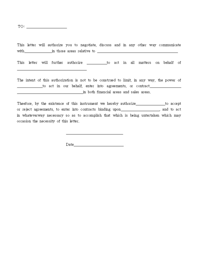 Authorization to Negotiate 미리보기