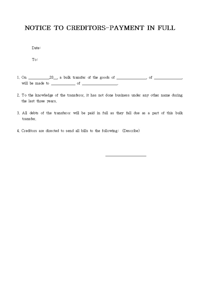 BULK SALES AFFIDAVIT 미리보기
