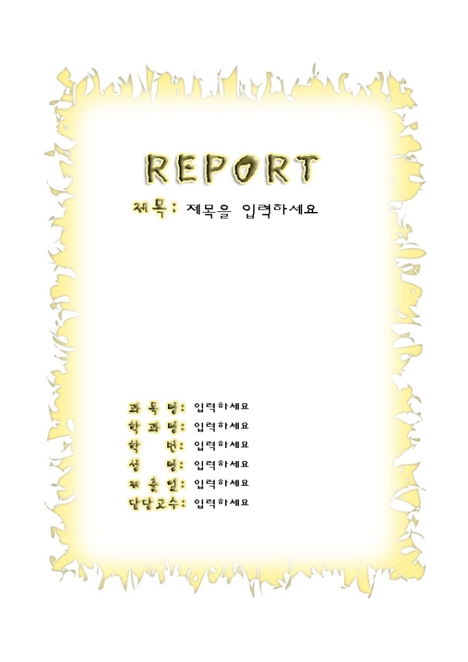 레포트표지(번개맞은 종이배경) 미리보기