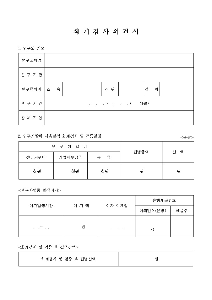 회계검사 의견서 미리보기