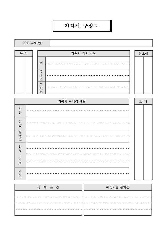 기획서 구성도 미리보기