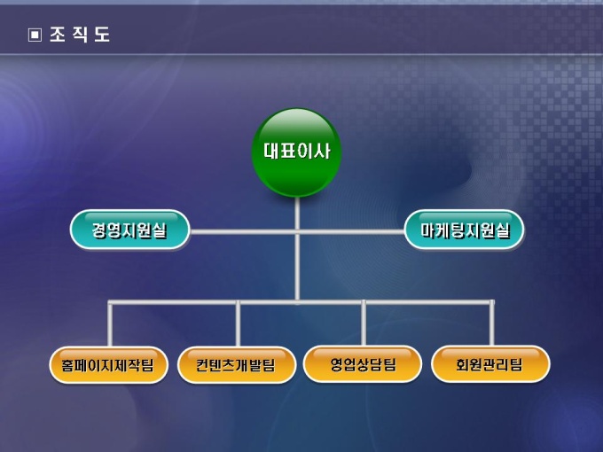 조직도(부동산사이트 사업) 미리보기
