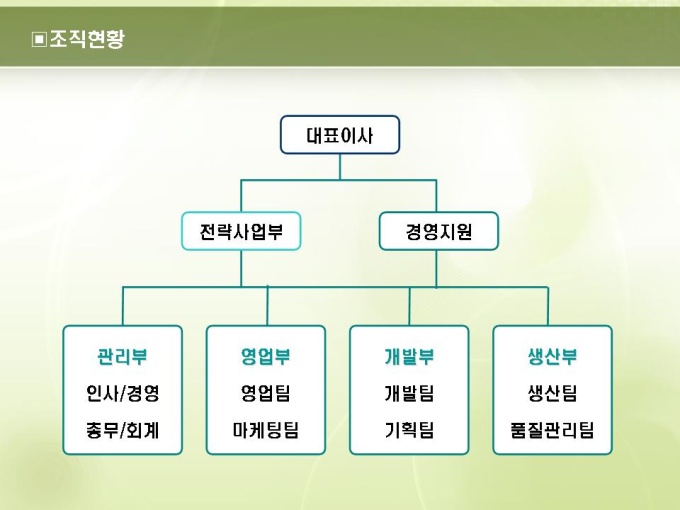 조직현황(정보소개) 미리보기