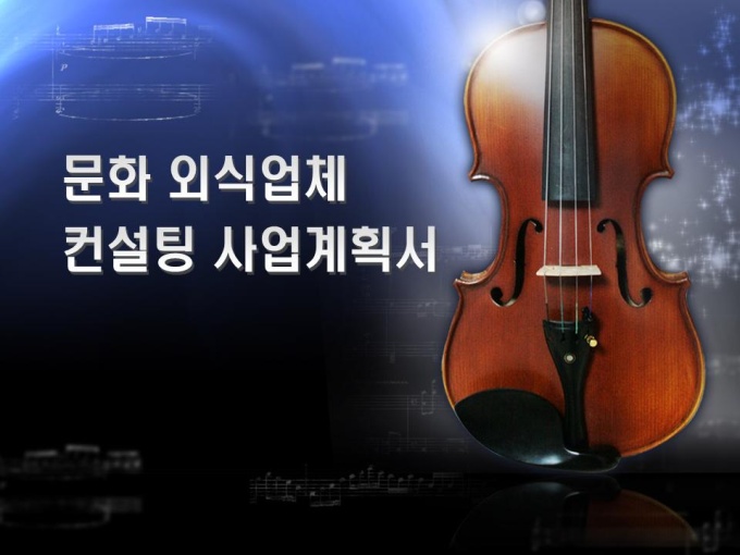 문화 외식업체 컨설팅 사업계획서 미리보기