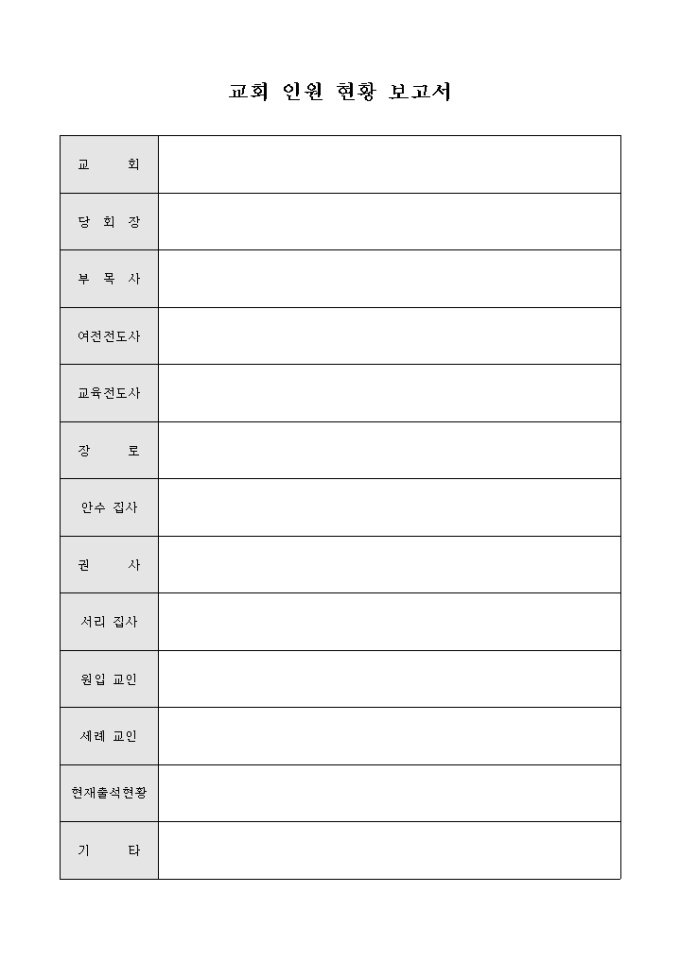 교회 인원 현황 보고서 미리보기