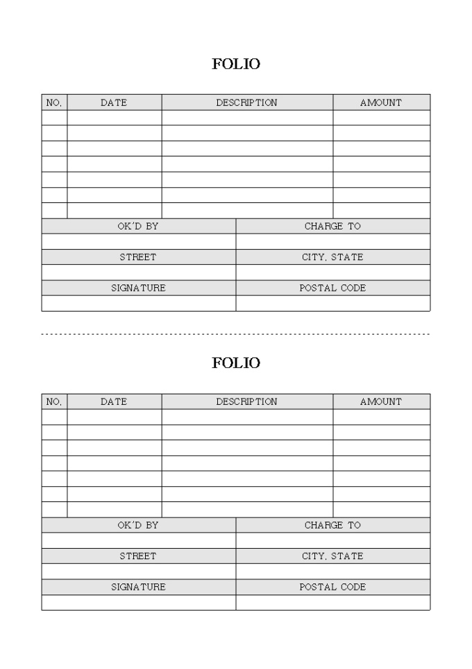 FOLIO(HOTEL) 미리보기
