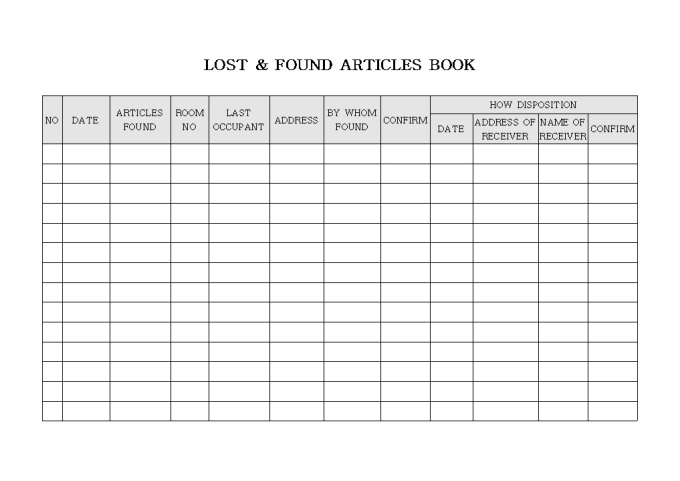 LOST & FOUND ARTICLES BOOK 미리보기