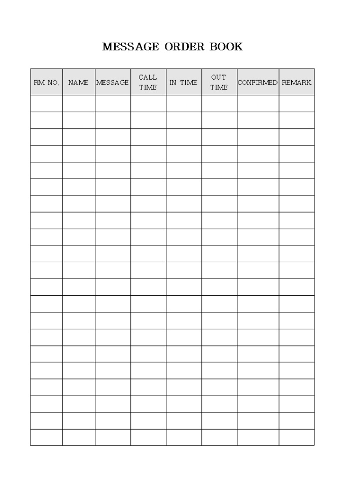 MESSAGE ORDER BOOK 미리보기
