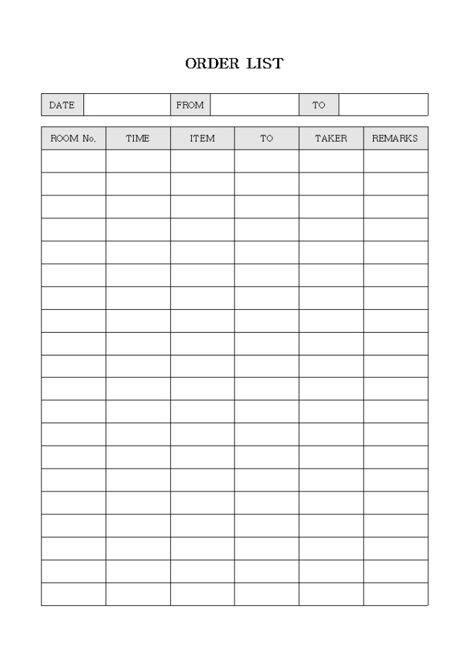 ORDER LIST 미리보기