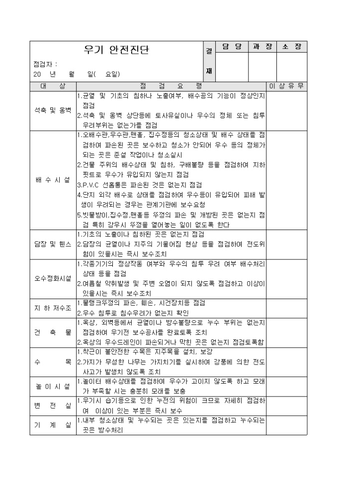 아파트우기진단표 미리보기