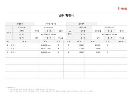 납품확인서 샘플 및 납품확인서 양식 다운로드 납품확인서 샘플 및 납품확인서 양식 다운로드