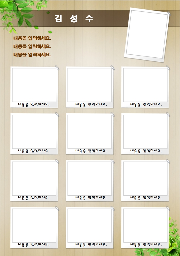 달력이력서(일반사무, 마케팅, 금융) 미리보기