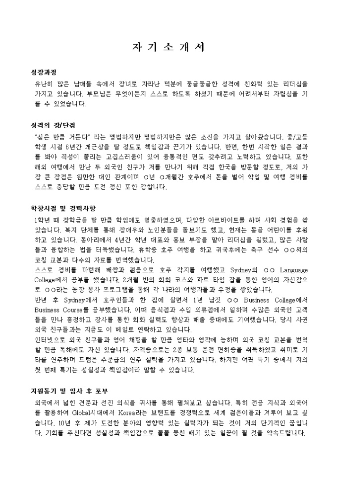 기획 자기소개서_신입 샘플 미리보기