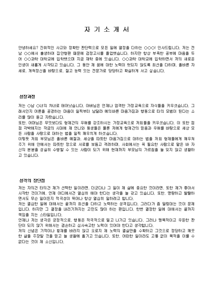 일반사무직 자기소개서 샘플(비서경험)_경력 미리보기