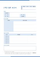 주간 업무 보고서 (심플 디자인, 보고 패키지)