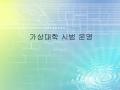 온라인 가상 대학 사업계획서(가상수업 인터넷 강의 화상원격교육)