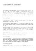 자문계약서(CONSULTATION AGREEMENT)