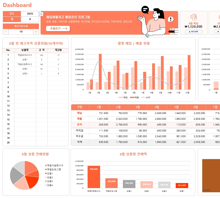 매입매출재고 관리 프로그램